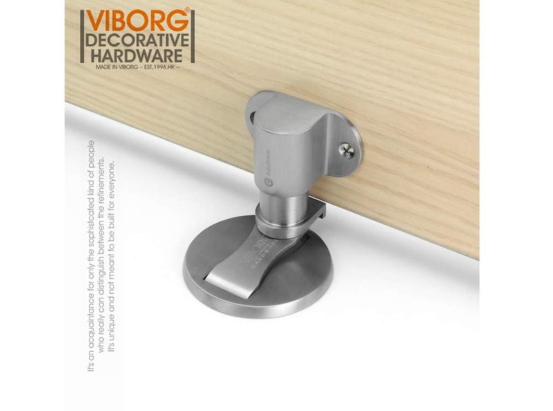 VIBORG Deluxe Solid SUS304 Stainless Steel Casting Adjustable Floor Mount Mounted Magnetic Door Stopper Doorstop Door Stop, RS-40F (1) - Image 2